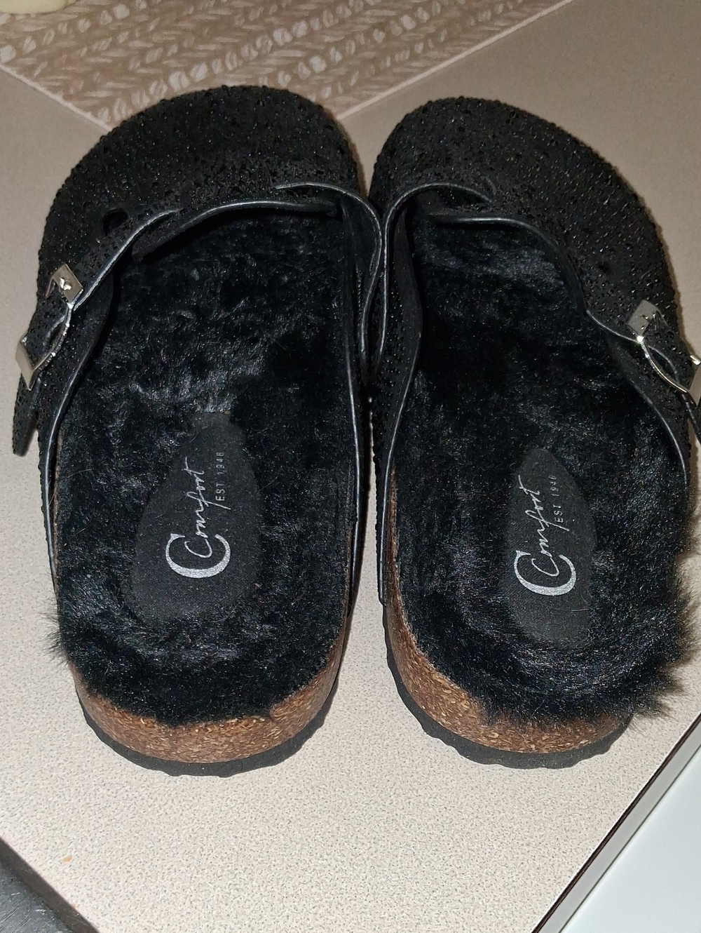 Cato's Comfort Womens Black Slide On Shoes.
